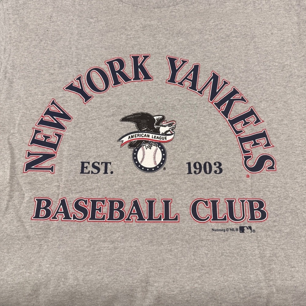 Vintage 90s NY Yankees Nutmeg Mills Diamond Collection USA Shirt Large NWOT